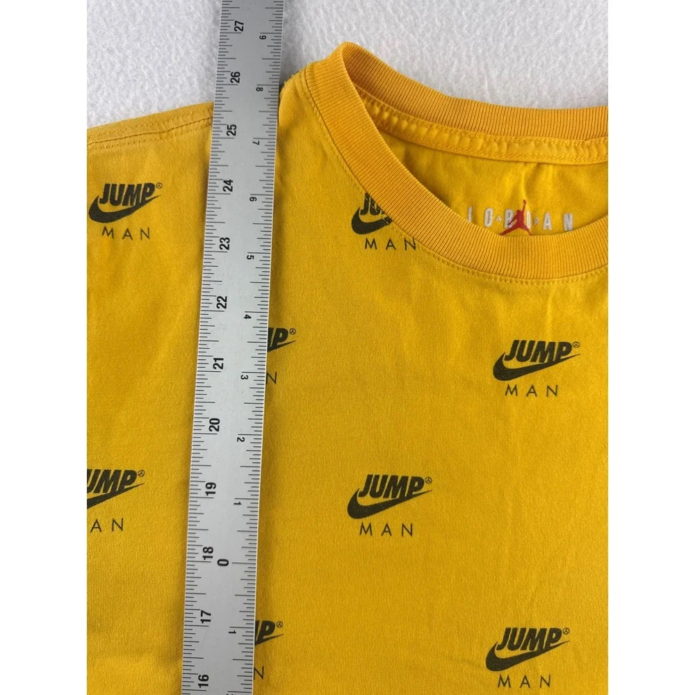 Nike Jordan Jumpman All Over Print Yellow T‎ Shirt Men's Size Small
